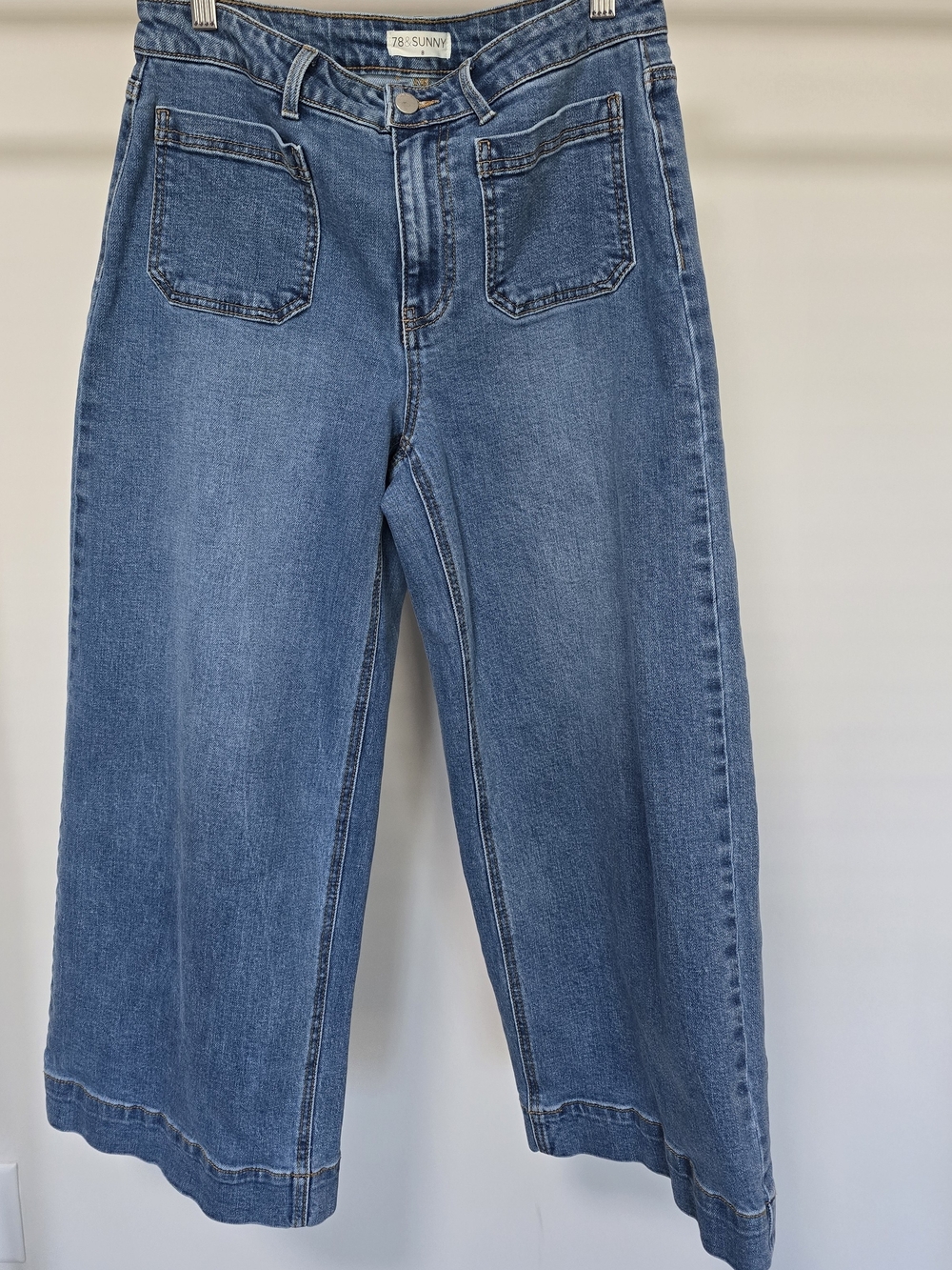 78 & Sunny High-Rise Wide Leg Jeans in Medium Blue